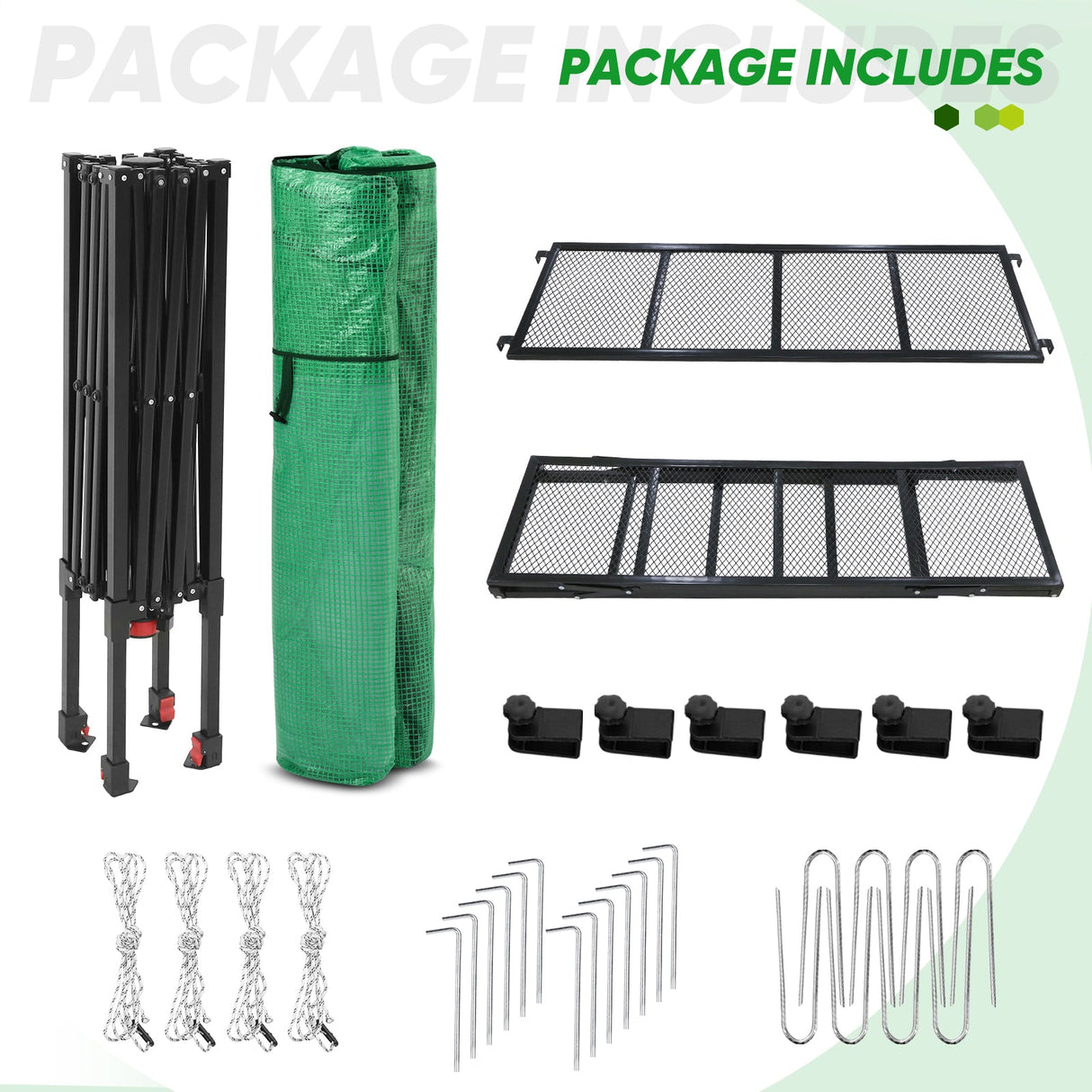 EAGLE PEAK 7x7 Pop up Greenhouse Portable Walk - in Outdoo Greenhouse with 2 Foldable Shelves - Eagle Peak Canopy and Outdoor Products