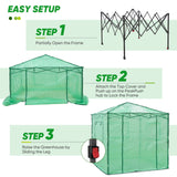 EAGLE PEAK 7x7 Pop up Greenhouse Portable Walk - in Outdoo Greenhouse with 2 Foldable Shelves - Eagle Peak Canopy and Outdoor Products