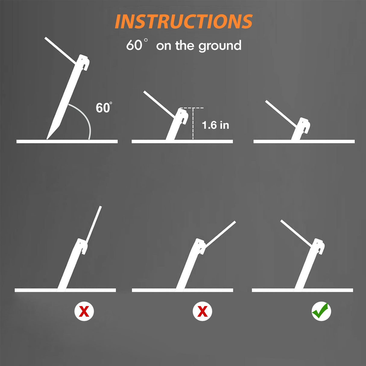 EAGLE PEAK 8 Pack Tent Stakes - Eagle Peak Canopy and Outdoor Products