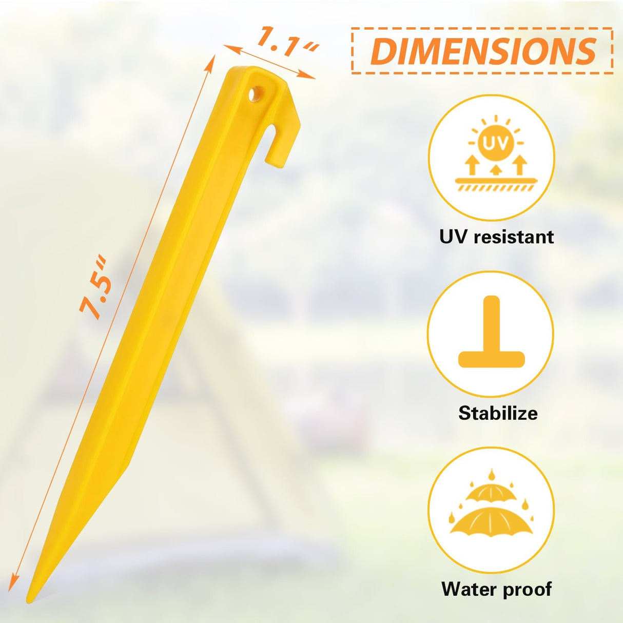 EAGLE PEAK 8 Pack Tent Stakes - Eagle Peak Canopy and Outdoor Products