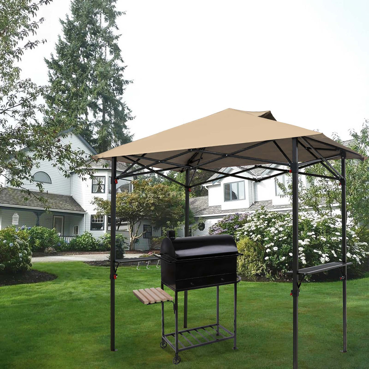 EAGLE PEAK 8x5 Pop up Grill Gazebo with Wheeled Bag - Eagle Peak Canopy and Outdoor Products