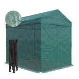 EAGLE PEAK 8x6 Portable Walk - in Mesh Cover Greenhouse with Shade Cloth - Eagle Peak Canopy and Outdoor Products