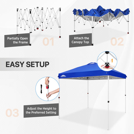 EAGLE PEAK 8x8 Pop Up Straight Leg Canopy with Wheeled Bag - Eagle Peak Canopy and Outdoor Products