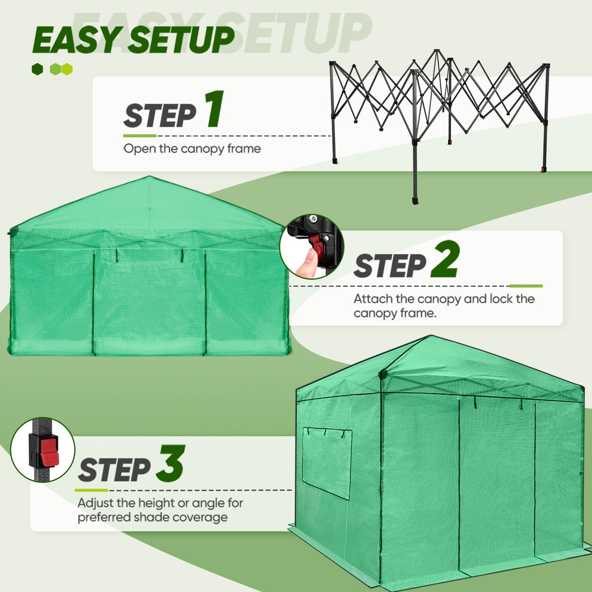 EAGLE PEAK 8x8 Portable Walk - in Greenhouse - Eagle Peak Canopy and Outdoor Products