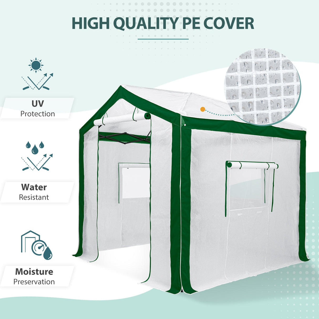 EAGLE PEAK 8x8 Portable Walk - in Greenhouse - Eagle Peak Canopy and Outdoor Products