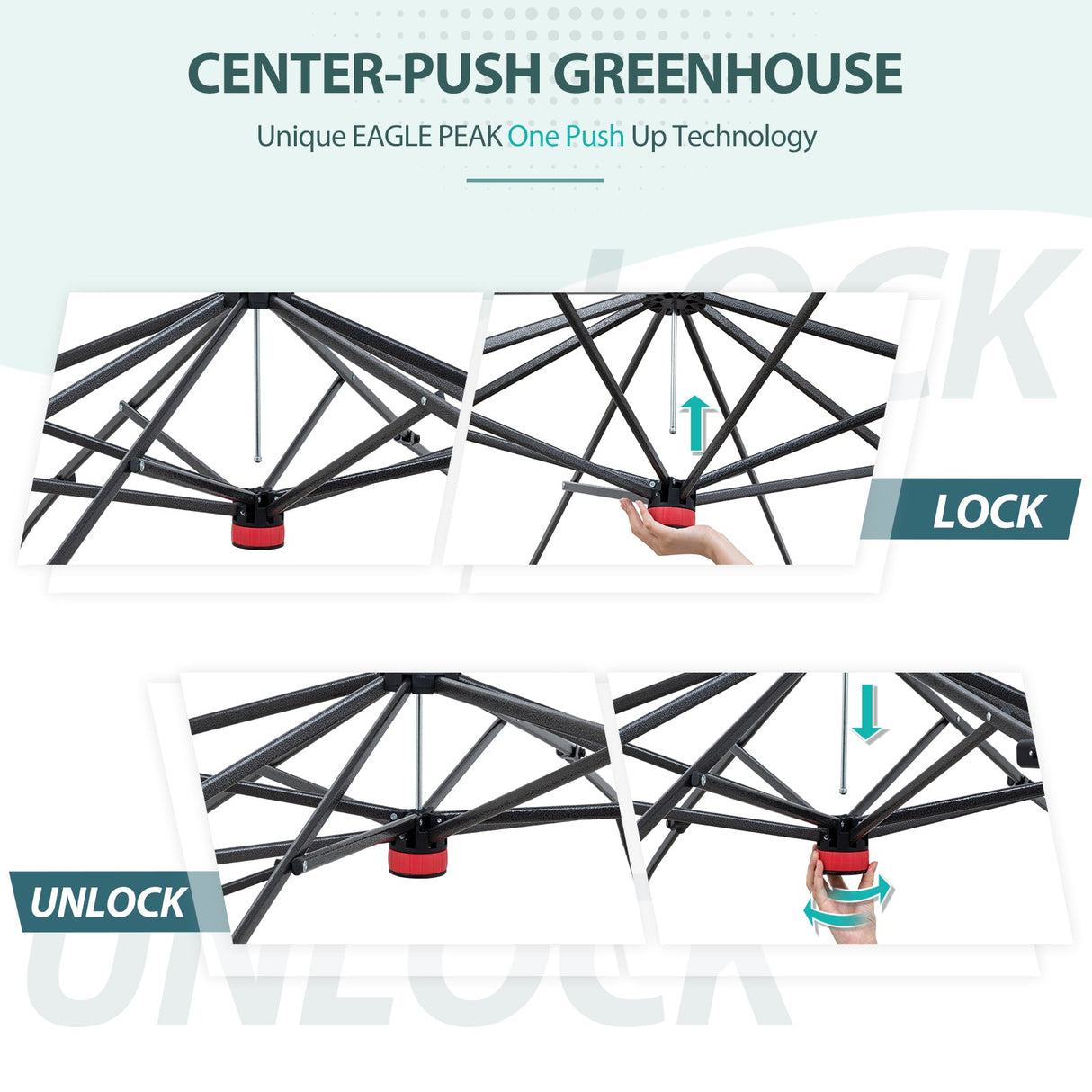 EAGLE PEAK 8x8 Portable Walk - in Greenhouse - Eagle Peak Canopy and Outdoor Products