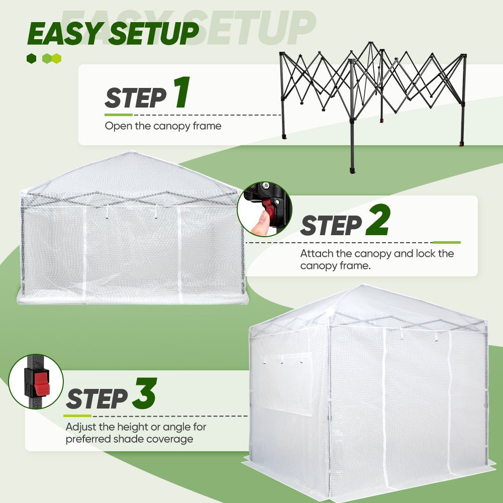 EAGLE PEAK 8x8 Portable Walk - in Greenhouse - Eagle Peak Canopy and Outdoor Products