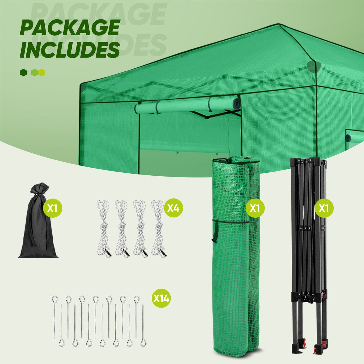 EAGLE PEAK 8x8 Portable Walk - in Greenhouse - Eagle Peak Canopy and Outdoor Products