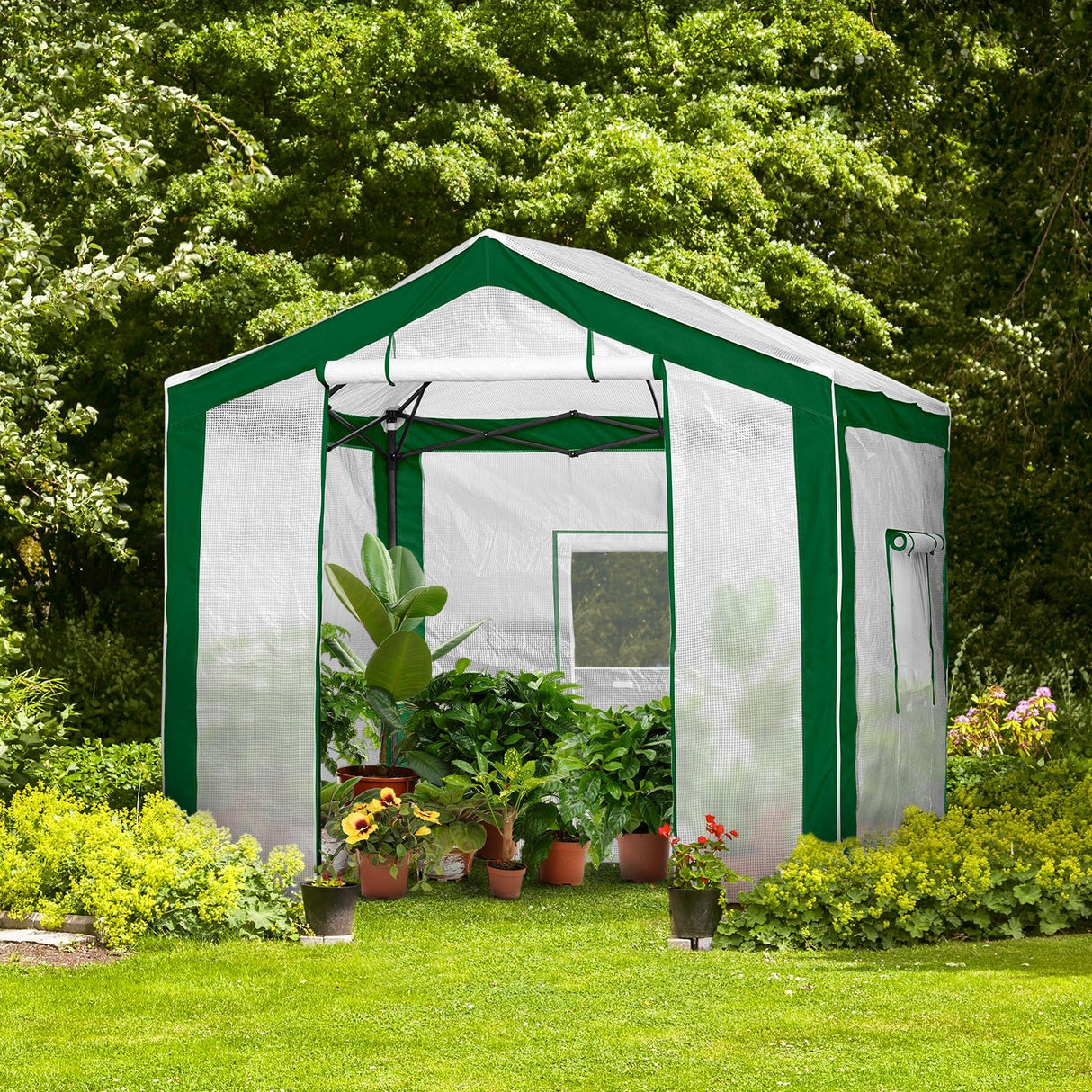 EAGLE PEAK 8x8 Portable Walk - in Greenhouse - Eagle Peak Canopy and Outdoor Products