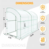 EAGLE PEAK 9.9x4.9x7.1 Outdoor Lean to Walk - in Greenhouse with Shelf - Eagle Peak Canopy and Outdoor Products