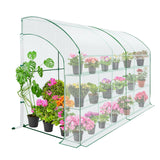 EAGLE PEAK 9.9x4.9x7.1 Outdoor Lean to Walk - in Greenhouse with Shelf - Eagle Peak Canopy and Outdoor Products