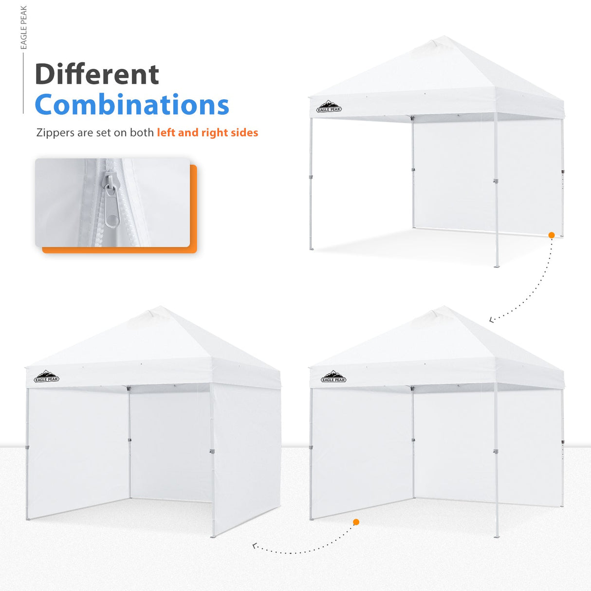 EAGLE PEAK Canopy SunWall for 10x10 Commercial Pop Up Canopy, 1 Sidewall - Eagle Peak Canopy and Outdoor Products