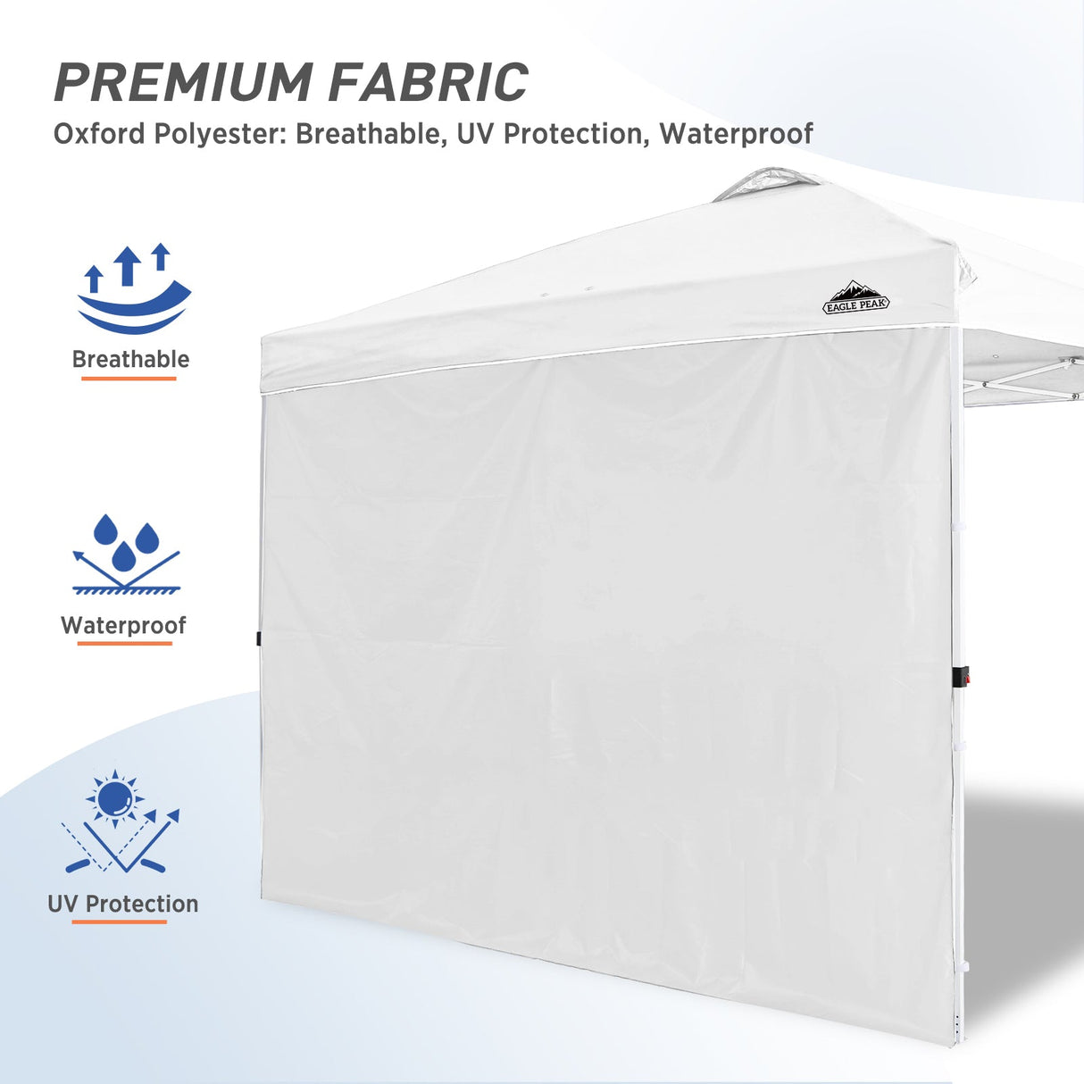 EAGLE PEAK Canopy SunWall for E100 10x10 Straight Leg Pop Up Canopy, 1 Sidewall - Eagle Peak Canopy and Outdoor Products