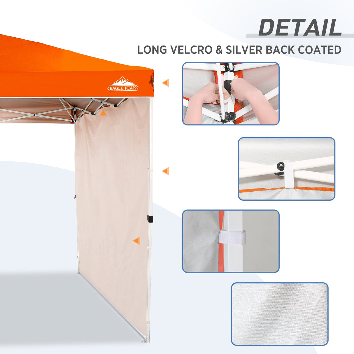 EAGLE PEAK Canopy SunWall for E100 10x10 Straight Leg Pop Up Canopy, 1 Sidewall - Eagle Peak Canopy and Outdoor Products