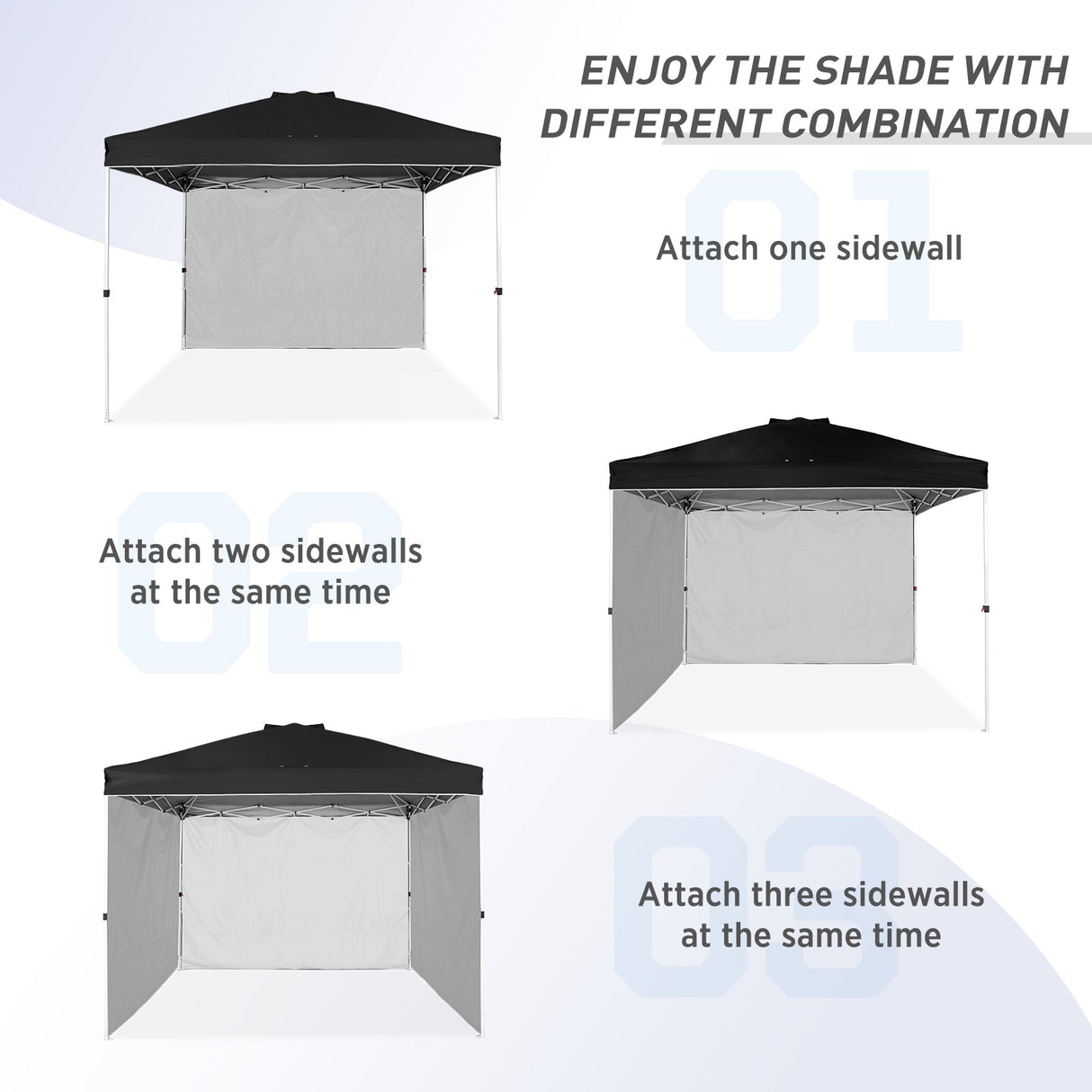 EAGLE PEAK Canopy SunWall for E100 10x10 Straight Leg Pop Up Canopy, 1 Sidewall - Eagle Peak Canopy and Outdoor Products