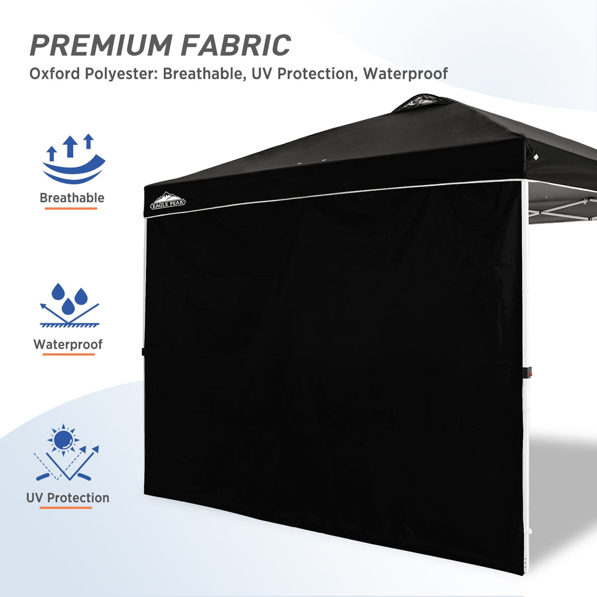 EAGLE PEAK Canopy SunWall for E100 10x10 Straight Leg Pop Up Canopy, 1 Sidewall - Eagle Peak Canopy and Outdoor Products