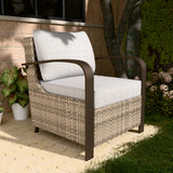 EAGLE PEAK Coastal Vista Patio Chair with Cushions, Contains 1 Chair, Blue/Beige - Eagle Peak Canopy and Outdoor Products