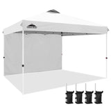 EAGLE PEAK Commercial Pop up Canopy with 1 Sidewall, Heavy Duty Canopy Tent 12x12, Roller Bag and 4 Weight Bags - Eagle Peak Canopy and Outdoor Products