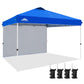 EAGLE PEAK Commercial Pop up Canopy with 1 Sidewall, Heavy Duty Canopy Tent 12x12, Roller Bag and 4 Weight Bags - Eagle Peak Canopy and Outdoor Products