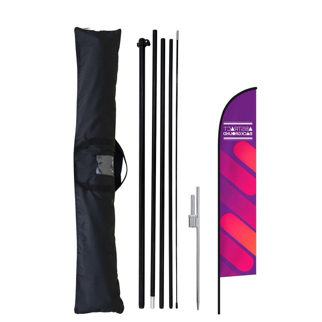 EAGLE PEAK Custom Printed Feather Flags with Your Logo and Design, Personalized Advertising Flags for Marketing, with Ground Spike & Carry Bag, 9.2x1.6 ft - Eagle Peak Canopy and Outdoor Products