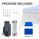 EAGLE PEAK Day Tripper 8x8 Aluminum Super - Lightweight Slant Leg Pop Up Canopy with 3 Removable Walls - Eagle Peak Canopy and Outdoor Products