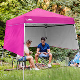 EAGLE PEAK Day Tripper 8x8 Aluminum Super - Lightweight Slant Leg Pop Up Canopy with 3 Removable Walls - Eagle Peak Canopy and Outdoor Products