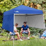 EAGLE PEAK Day Tripper 8x8 Aluminum Super - Lightweight Slant Leg Pop Up Canopy with 3 Removable Walls - Eagle Peak Canopy and Outdoor Products