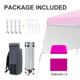 EAGLE PEAK Day Tripper 8x8 Aluminum Super - Lightweight Slant Leg Pop Up Canopy with 3 Removable Walls - Eagle Peak Canopy and Outdoor Products