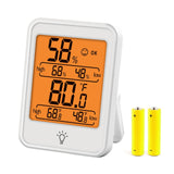 EAGLE PEAK Digital Hygrometer Thermometer Humidity Gauge with Backlight Display, Indoor Room Thermometer with Temperature Humidity Monitor for Nursery Room Greenhouse, White - Eagle Peak Canopy and Outdoor Products