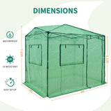 EAGLE PEAK Easy Fast Setup Instan 8x6 Pop Up Walk In Greenhouse - Eagle Peak Canopy and Outdoor Products