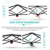 EAGLE PEAK Easy Fast Setup Instan 8x6 Pop Up Walk In Greenhouse - Eagle Peak Canopy and Outdoor Products