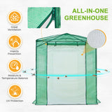 EAGLE PEAK Easy Fast Setup Instan 8x6 Pop Up Walk In Greenhouse - Eagle Peak Canopy and Outdoor Products