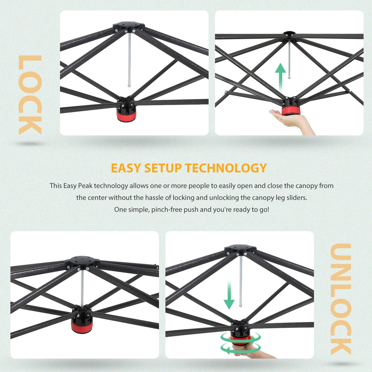 EAGLE PEAK Easy Fast Setup Instan 8x6 Pop Up Walk In Greenhouse - Eagle Peak Canopy and Outdoor Products