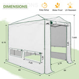 EAGLE PEAK Easy Fast Setup Instan 8x6 Pop Up Walk In Greenhouse - Eagle Peak Canopy and Outdoor Products