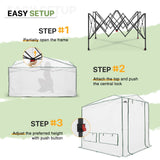 EAGLE PEAK Easy Fast Setup Instan 8x6 Pop Up Walk In Greenhouse - Eagle Peak Canopy and Outdoor Products