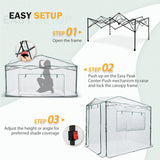 EAGLE PEAK Easy Fast Setup Instan 8x6 Pop Up Walk In Greenhouse - Eagle Peak Canopy and Outdoor Products