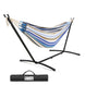 EAGLE PEAK Easy Setup Double Hammock with Stand, 9 FT Space Saving Steel Stand Includes Portable Carrying Bag - Eagle Peak Custom Canopy Tent