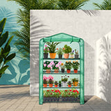 EAGLE PEAK Extra Wide 4 - Tier Mini Greenhouse for Indoor Outdoor40’’ x 20’’ x 63.5’’, Green - Eagle Peak Canopy and Outdoor Products