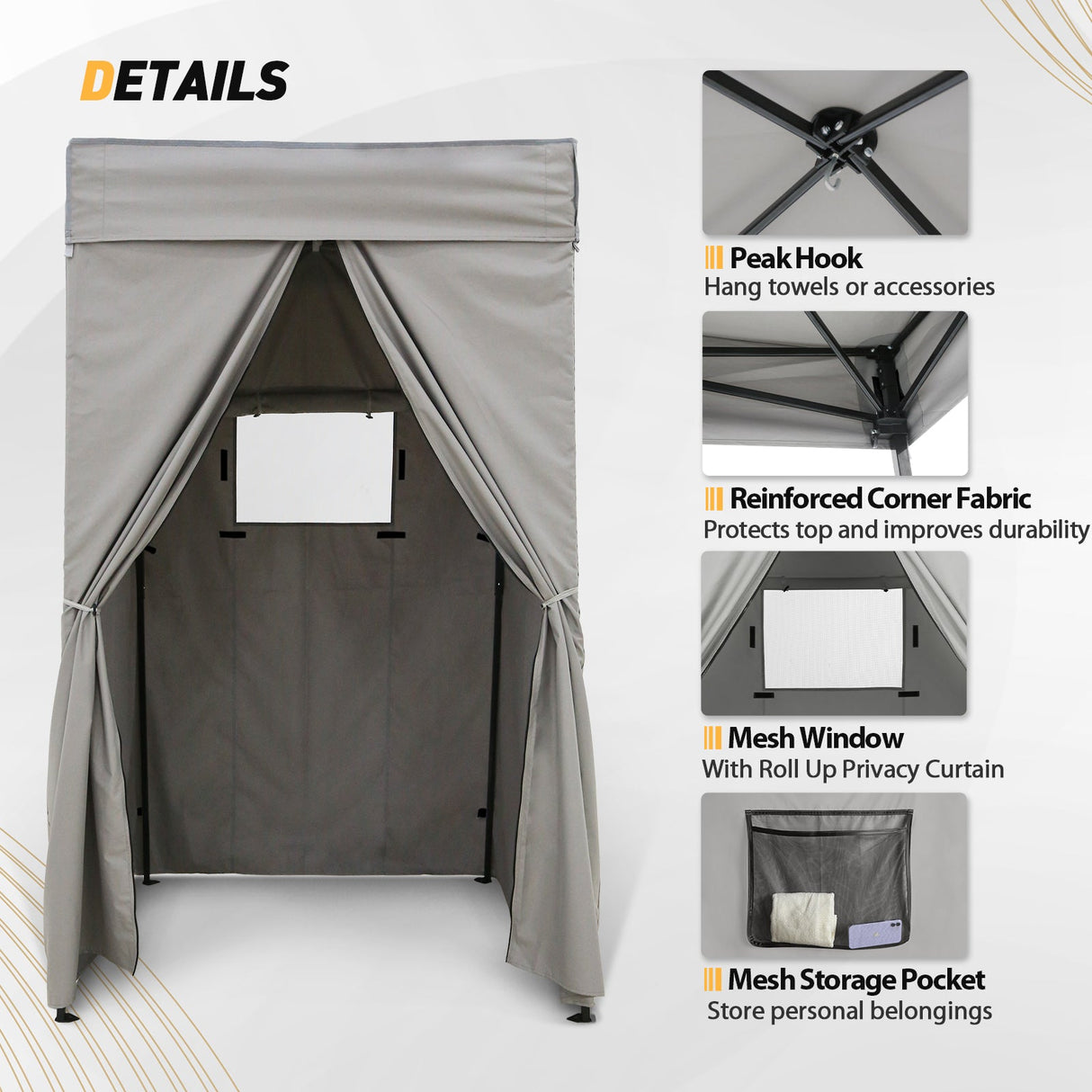 EAGLE PEAK Flat Top 4x4 Pop - up Canopy Changing Room - Eagle Peak Canopy and Outdoor Products