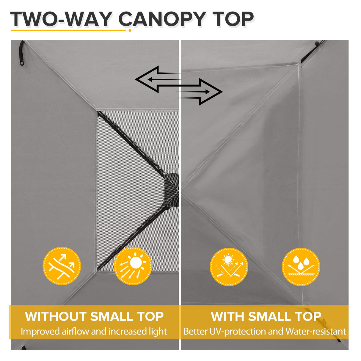 EAGLE PEAK Flex Ultra Compact 4x4 Pop - up Canopy Tent with Vented Top - Eagle Peak Canopy and Outdoor Products