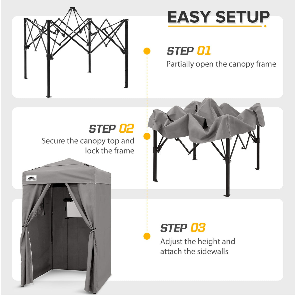 EAGLE PEAK Flex Ultra Compact 4x4 Pop - up Canopy Tent with Vented Top - Eagle Peak Canopy and Outdoor Products