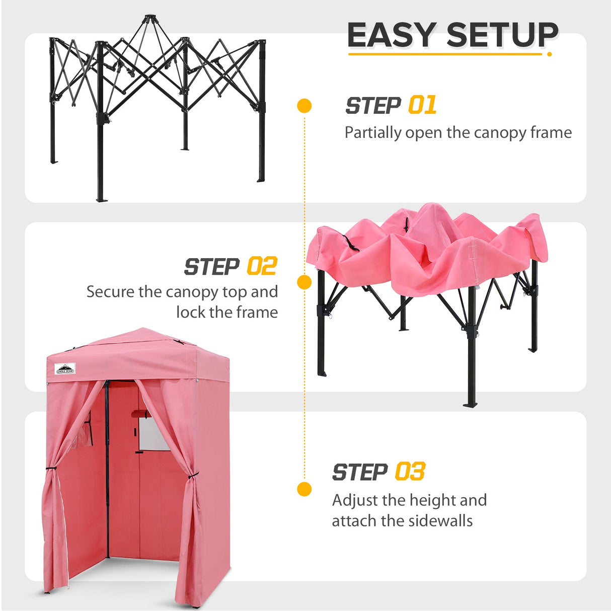 EAGLE PEAK Flex Ultra Compact 4x4 Pop - up Canopy Tent with Vented Top - Eagle Peak Canopy and Outdoor Products