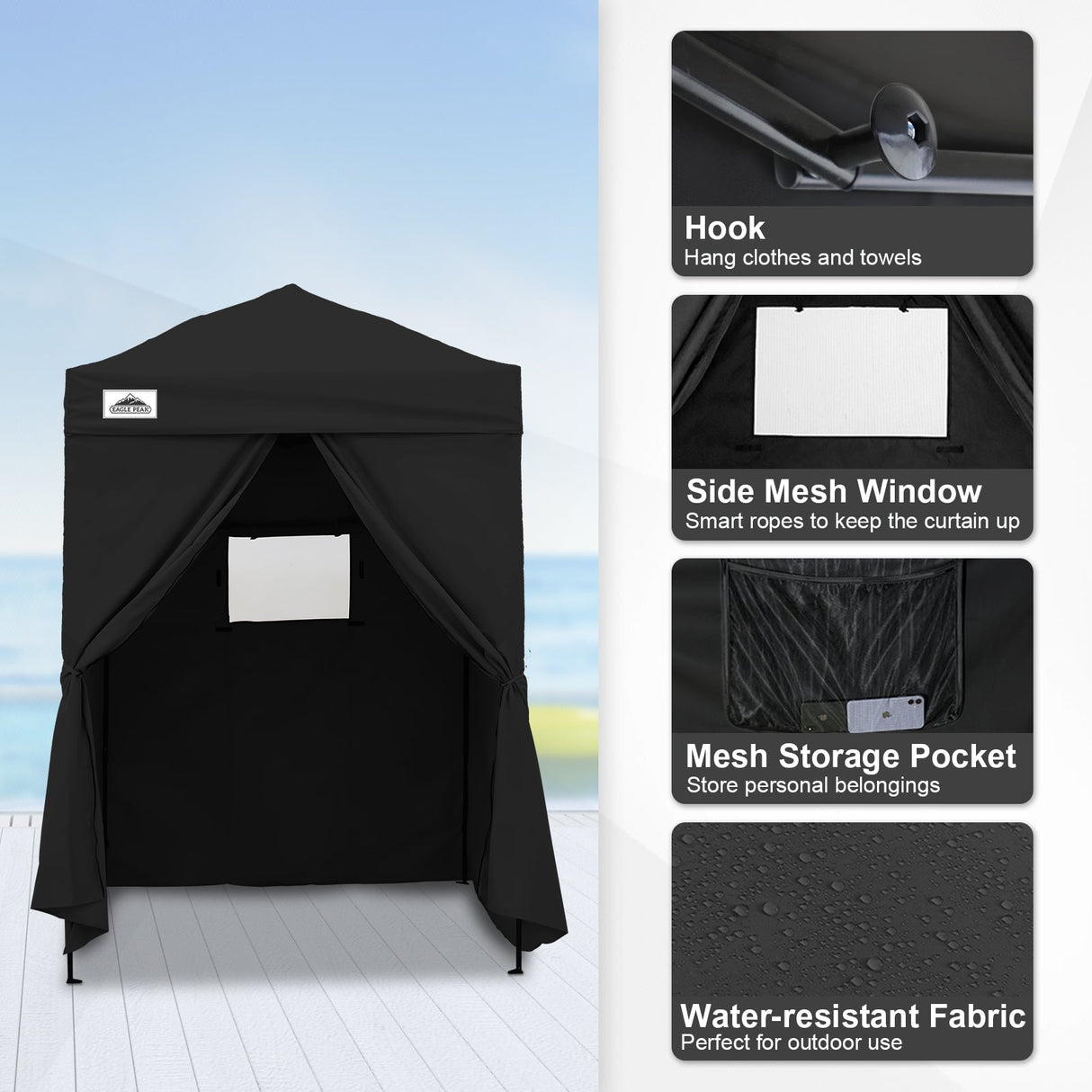 EAGLE PEAK Flex Ultra Compact 5x5 Pop - up Canopy - Eagle Peak Canopy and Outdoor Products