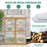 EAGLE PEAK Garden Cold Frame Greenhouse with Adjustable Shelves, 30.1x22.0x43.3in, Natural - Eagle Peak Canopy and Outdoor Products