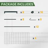 EAGLE PEAK Greenhouse Shelving Staging Double 2 Tier, Outdoor / Indoor Plant Shelves, 27" x 19" x 16", Green - Eagle Peak Canopy and Outdoor Products