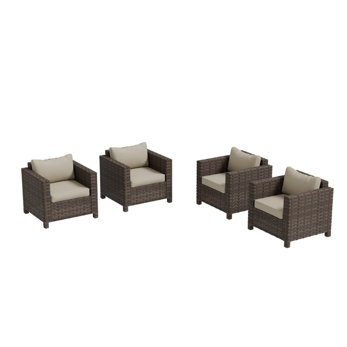 EAGLE PEAK Harbor Haven 1 PC,2 PCS, 4PCS Wicker Patio Chair - Eagle Peak Custom Canopy Tent