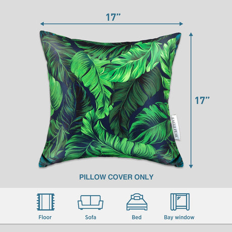 EAGLE PEAK Indoor/Outdoor Square Throw Pillow Covers 17 x 17 Inch (Set of 4) (COVER ONLY) - Eagle Peak Canopy and Outdoor Products