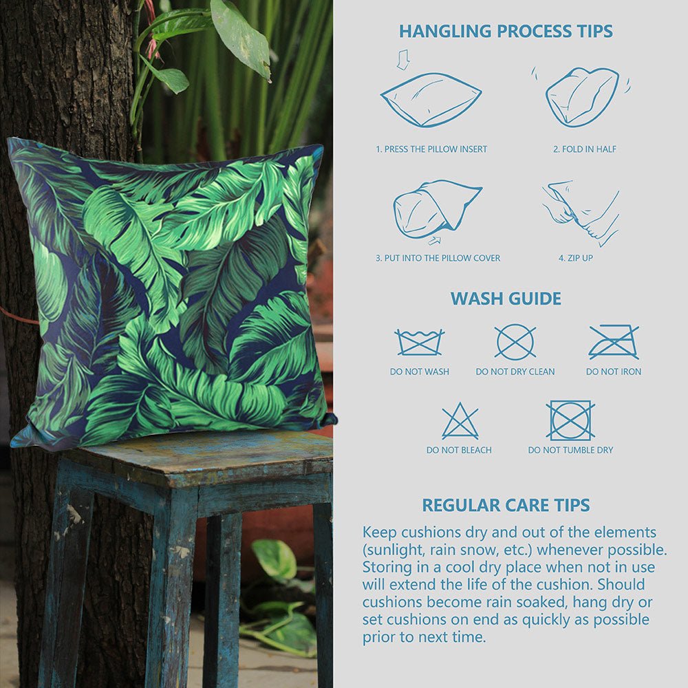 EAGLE PEAK Indoor/Outdoor Square Throw Pillow Covers 17 x 17 Inch (Set of 4) (COVER ONLY) - Eagle Peak Canopy and Outdoor Products