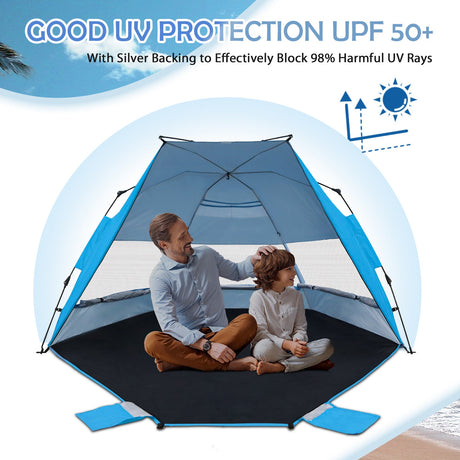 EAGLE PEAK Instant Beach Tent, Sunshade with Windows - Eagle Peak Canopy and Outdoor Products