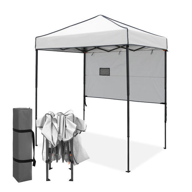 EAGLE PEAK Instant Pop Up Canopy with Adjustable Sun Wall 6x4 ft, Straight Lightweight Compact Portable Tent with Carry Bag - Eagle Peak Canopy and Outdoor Products